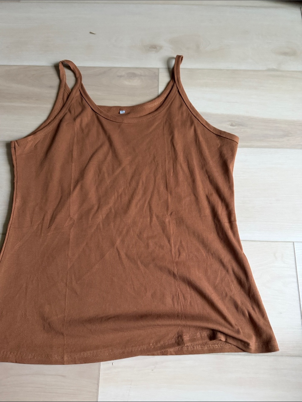 Women's Rust Brown Spaghetti Strap Tank Top